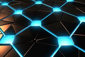 Sleek Modern Geometric Glowing Shapes Outline Background photo