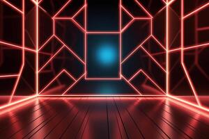 Sleek Modern Geometric Glowing Shapes Outline Background photo