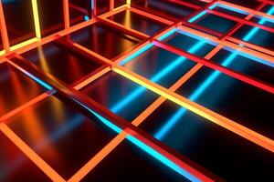 Sleek Modern Geometric Glowing Shapes Outline Background photo
