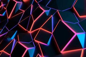 Sleek Modern Geometric Glowing Shapes Outline Background photo