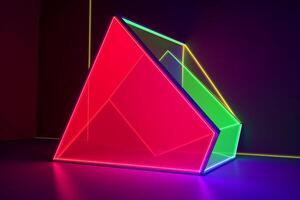 Sleek Modern Geometric Glowing Shapes Outline Background photo