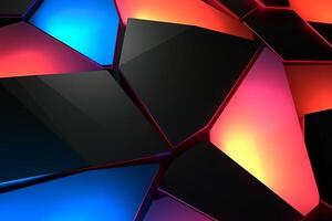Sleek Modern Geometric Glowing Shapes Outline Background photo