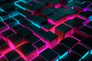 Sleek Modern Geometric Glowing Shapes Outline Background photo