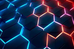 Sleek Modern Geometric Glowing Shapes Outline Background photo