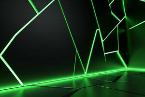 Sleek Modern Geometric Glowing Shapes Outline Background Generative AI photo