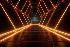 Sleek Modern Geometric Glowing Shapes Outline Background photo