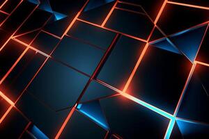 Sleek Modern Geometric Glowing Shapes Outline Background photo