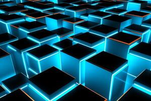 Sleek Modern Geometric Glowing Shapes Outline Background photo