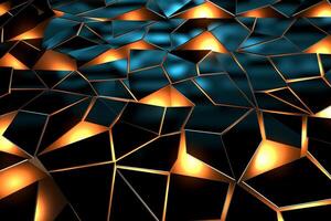 Sleek Modern Geometric Glowing Shapes Outline Background photo