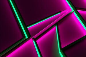 Sleek Modern Geometric Glowing Shapes Outline Background Generative AI photo