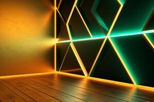Sleek Modern Geometric Glowing Shapes Outline Background photo