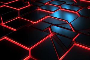 Sleek Modern Geometric Glowing Shapes Outline Background photo