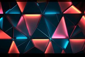 Sleek Modern Geometric Glowing Shapes Outline Background photo