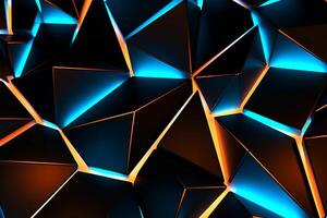 Sleek Modern Geometric Glowing Shapes Outline Background photo