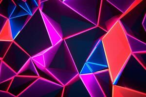 Sleek Modern Geometric Glowing Shapes Outline Background photo