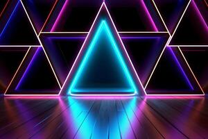 Sleek Modern Geometric Glowing Shapes Outline Background photo