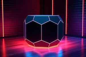 Sleek Modern Geometric Glowing Shapes Outline Background photo