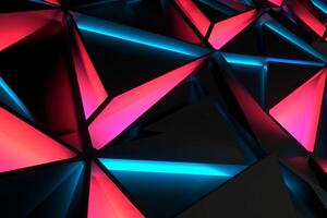 Sleek Modern Geometric Glowing Shapes Outline Background Generative AI photo