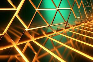 Sleek Modern Geometric Glowing Shapes Outline Background photo