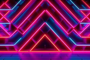 Sleek Modern Geometric Glowing Shapes Outline Background photo