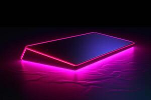 Sleek Modern Geometric Glowing Shapes Outline Background photo