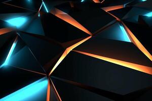 Sleek Modern Geometric Glowing Shapes Outline Background photo