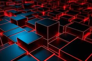 Sleek Modern Geometric Glowing Shapes Outline Background photo