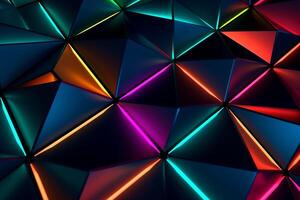 Sleek Modern Geometric Glowing Shapes Outline Background photo