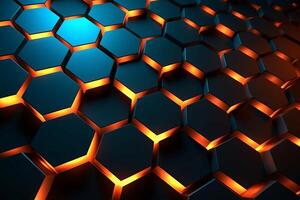 Sleek Modern Geometric Glowing Shapes Outline Background photo