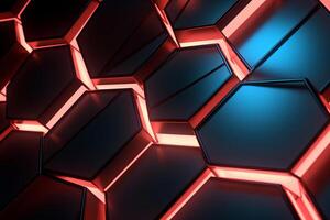 Sleek Modern Geometric Glowing Shapes Outline Background photo