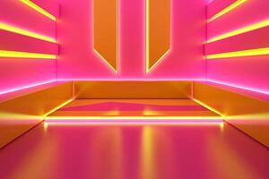 Sleek Modern Geometric Glowing Shapes Outline Background photo