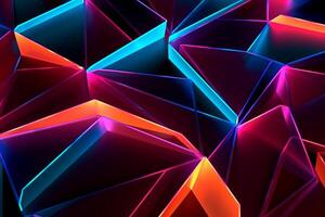 Sleek Modern Geometric Glowing Shapes Outline Background photo