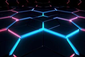 Sleek Modern Geometric Glowing Shapes Outline Background photo