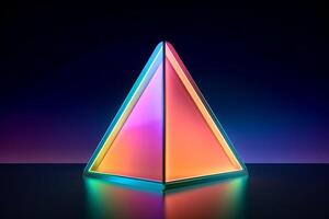 Sleek Modern Geometric Glowing Shapes Outline Background Generative AI photo