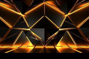 Sleek Modern Geometric Glowing Shapes Outline Background photo