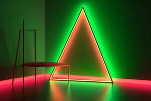 Sleek Modern Geometric Glowing Shapes Outline Background photo