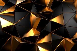 Sleek Modern Geometric Glowing Shapes Outline Background Generative AI photo