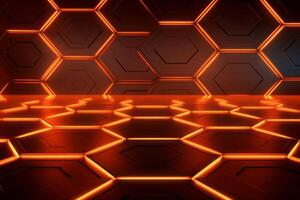 Sleek Modern Geometric Glowing Shapes Outline Background photo