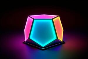 Sleek Modern Geometric Glowing Shapes Outline Background photo