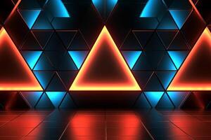 Sleek Modern Geometric Glowing Shapes Outline Background photo