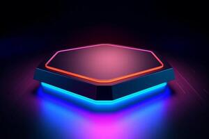 Sleek Modern Geometric Glowing Shapes Outline Background photo