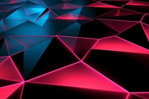 Sleek Modern Geometric Glowing Shapes Outline Background Generative AI photo