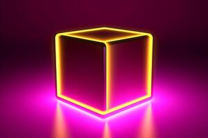 Sleek Modern Geometric Glowing Shapes Outline Background photo