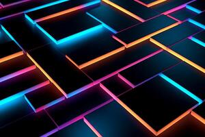 Sleek Modern Geometric Glowing Shapes Outline Background photo