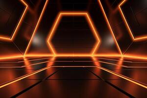 Sleek Modern Geometric Glowing Shapes Outline Background photo