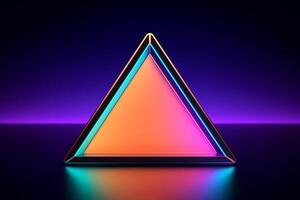 Sleek Modern Geometric Glowing Shapes Outline Background photo