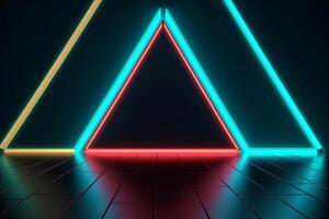 Sleek Modern Geometric Glowing Shapes Outline Background photo