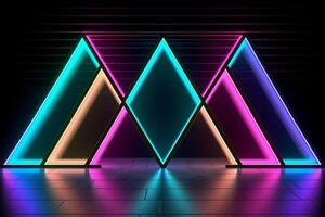 Sleek Modern Geometric Glowing Shapes Outline Background photo