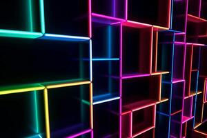 Sleek Modern Geometric Glowing Shapes Outline Background photo