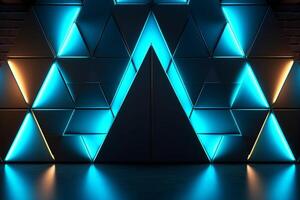 Sleek Modern Geometric Glowing Shapes Outline Background photo